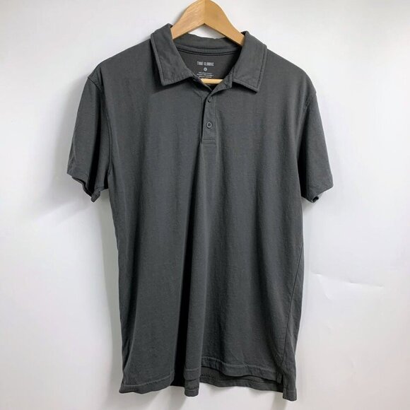 True Classic Men's Cotton Button Stretch Short Sleeve Pullover Polo Shirt Size M - Picture 1 of 10